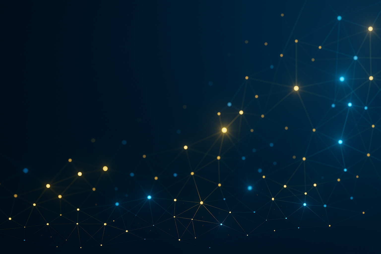 Abstract network of glowing nodes representing digital trust and connectivity